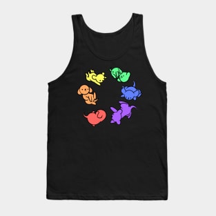 Rainbow Puppies - Loop Tank Top